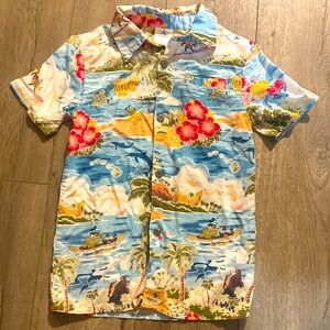 Disney Colorful Tropical Kids Button Down Shirt